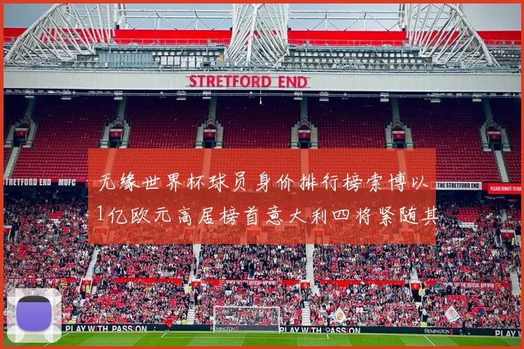 无缘世界杯球员身价排行榜索博以1亿欧元高居榜首意大利四将紧随其后